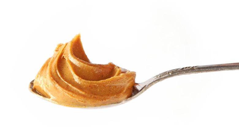 spoon of almond butter