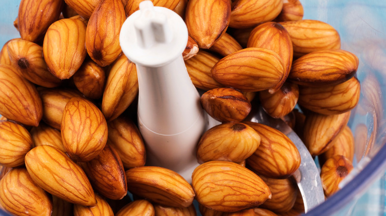 almonds in blender