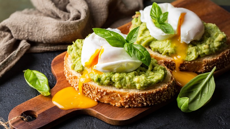 avocado toast with poached egg