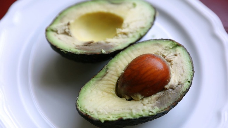 Oxidized avocado on plate