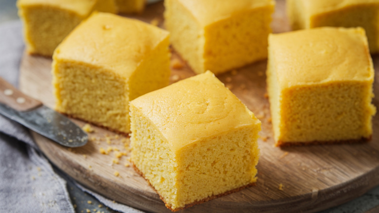 Squares of cornbread