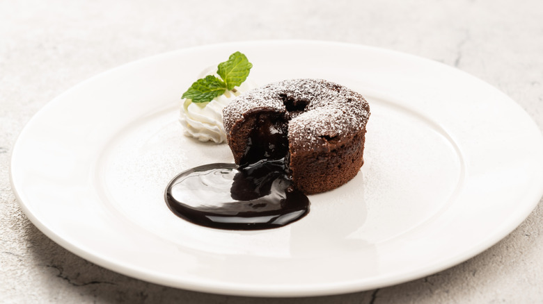 Lava cake with ganache center