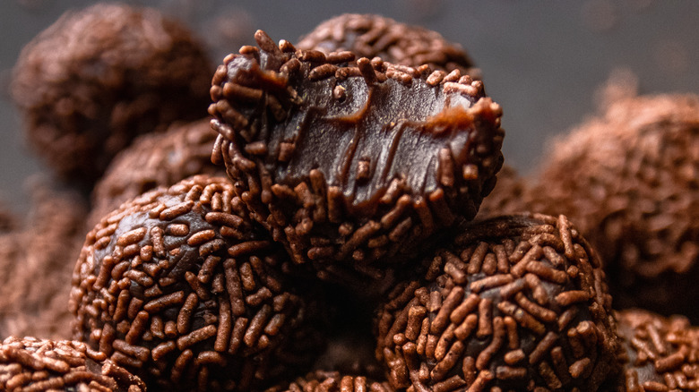 inside of a chocolate truffle