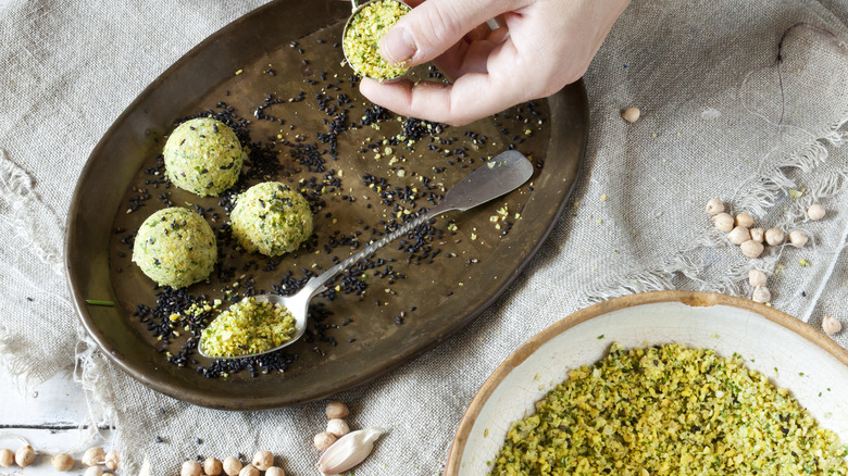 raw falafel balls