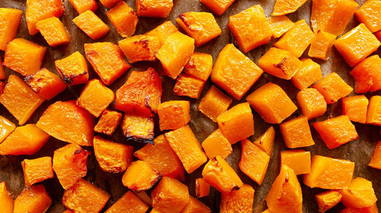 roasted chunks of butternut squash