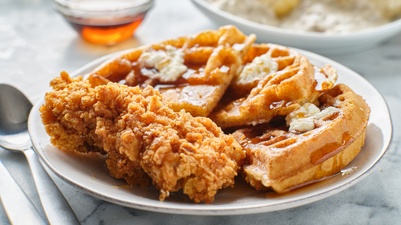 chicken and waffles