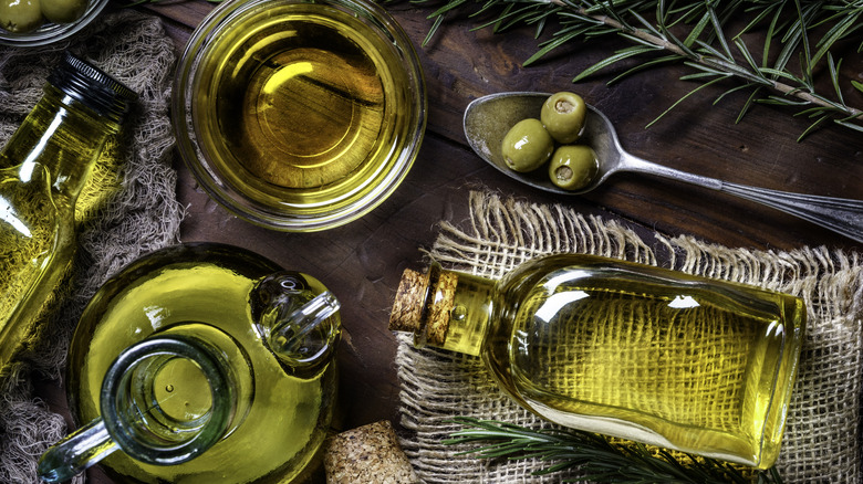 Olive oil bottles