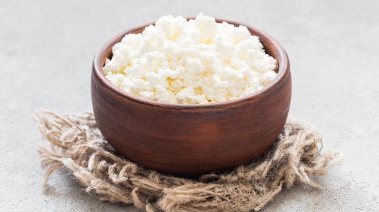 Bowl of cottage cheese