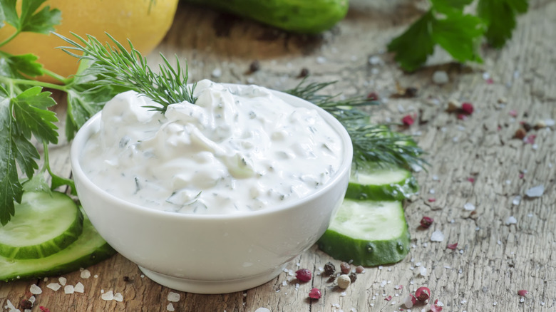 Bowl of ranch dressing