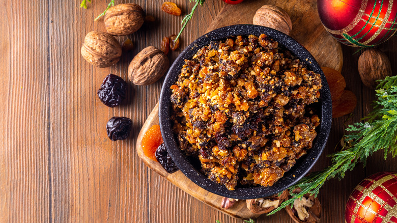 Bowl of homemade mincemeat