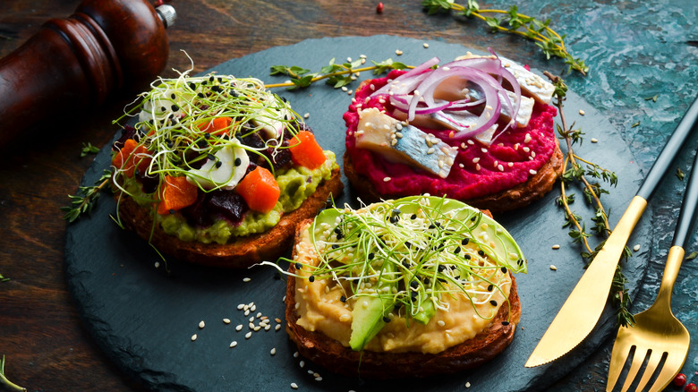 Microgreens on sandwiches