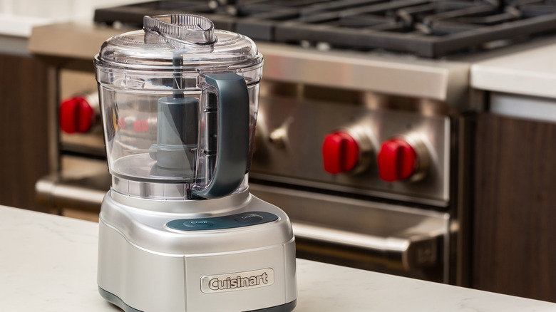 food processor and stove