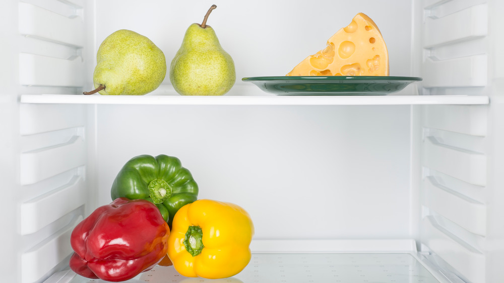 fruits and vegetables in the refrigerator