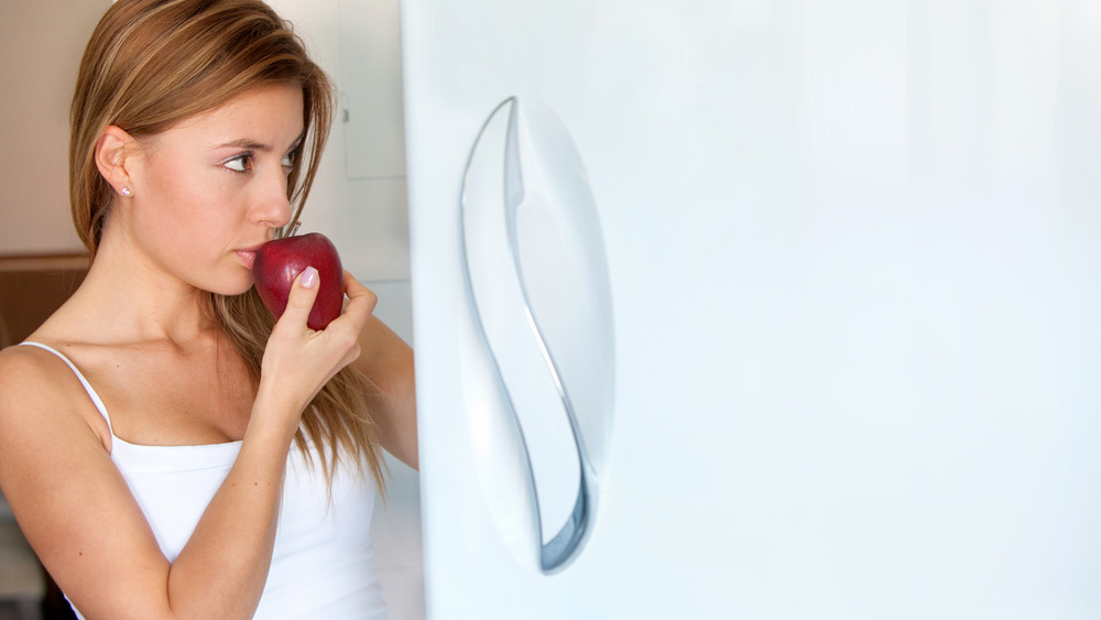 open refrigerator door