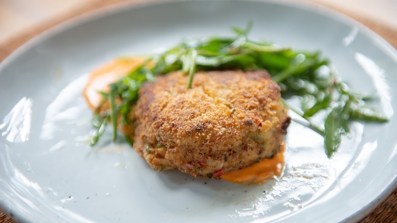 crab cake on plate