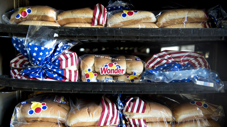 packages of hot dog buns