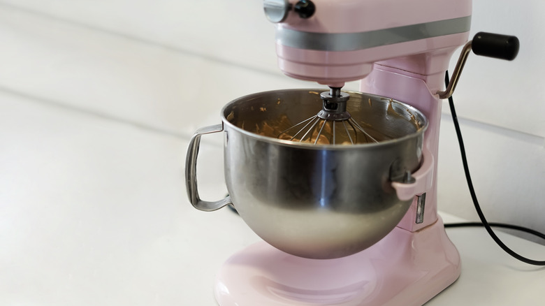 stand mixer running