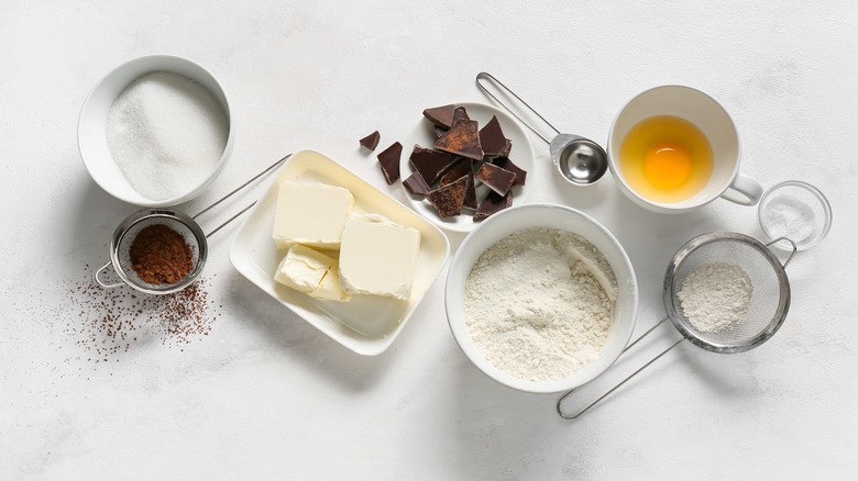 cake ingredients on counter