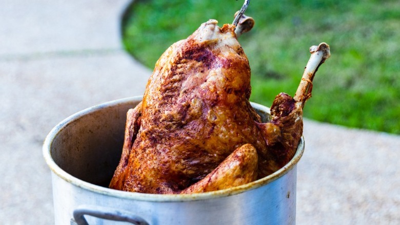 Turkey in a fryer