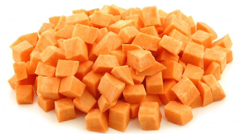 Sweet potato cubes