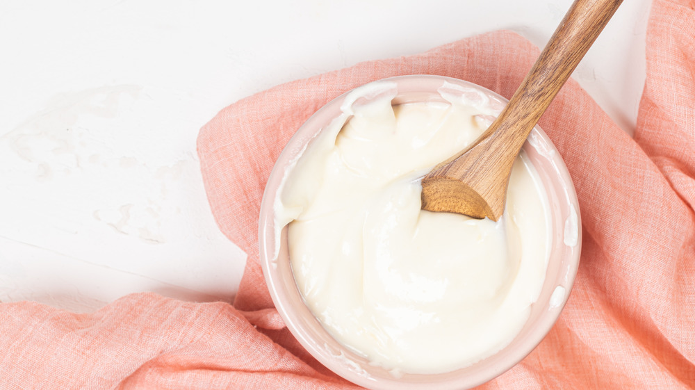 bowl of buttercream frosting