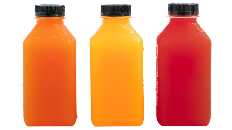 plastic juice bottles