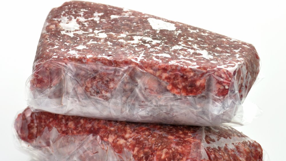 wrong way to package frozen ground beef