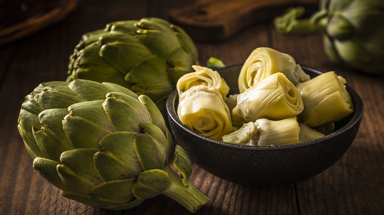 bowl of artichoke hearts