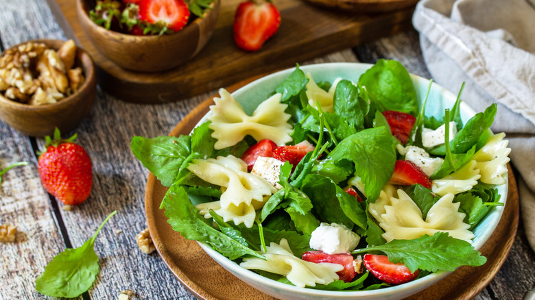 pasta salad with strawberries