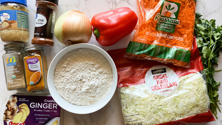 ingredients for mixed vegetable paratha