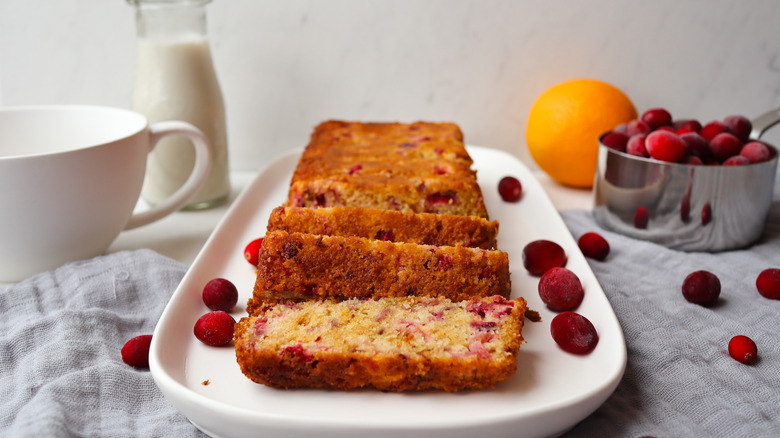 cranberry bread sliced