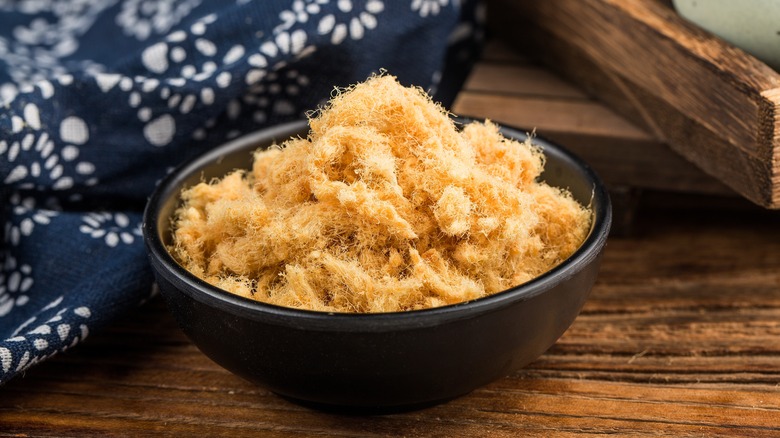 small bowl filled with pork floss