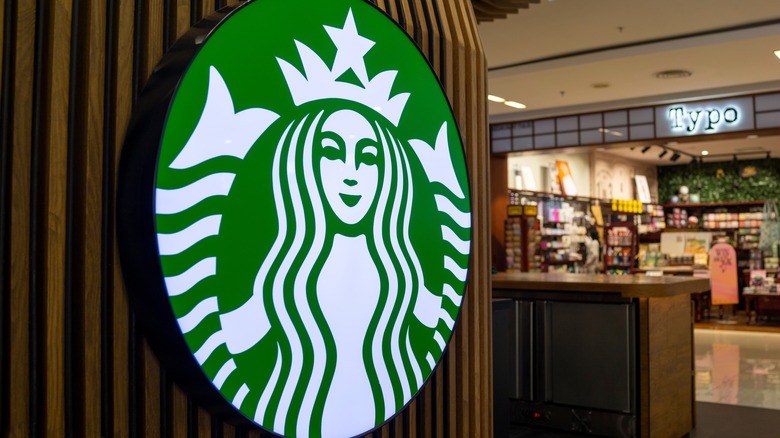 Starbucks logo at mall location