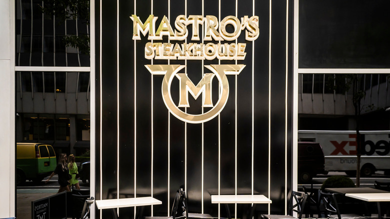 Mastro's Steakhouse sign