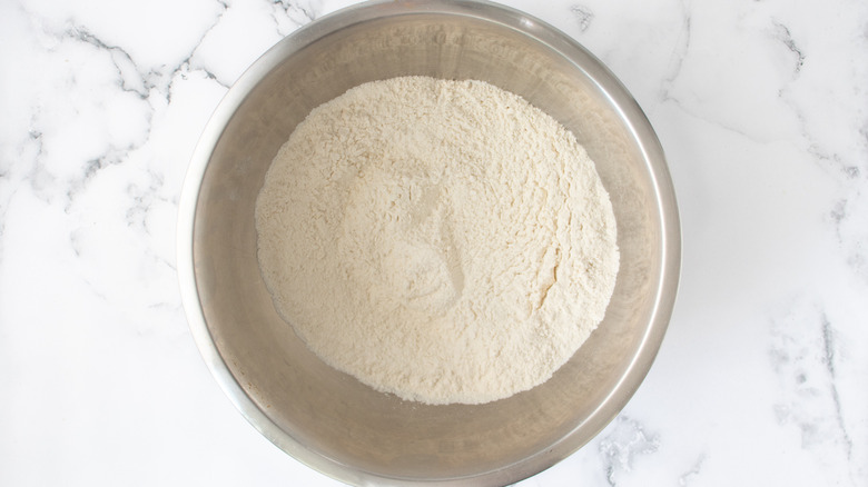 flour in large bowl