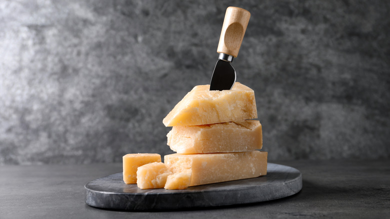 Parmesan cheese block