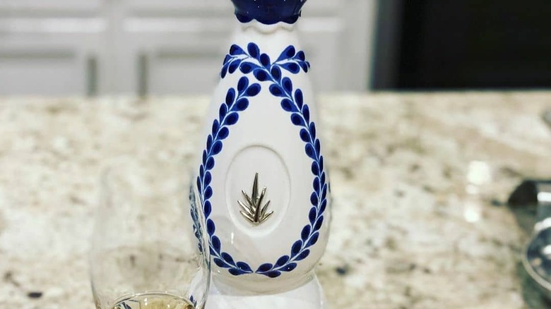 A bottle of Clase Azul Reposado Tequila
