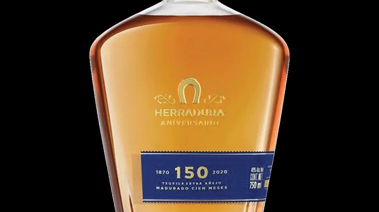 A bottle of Herradura tequila