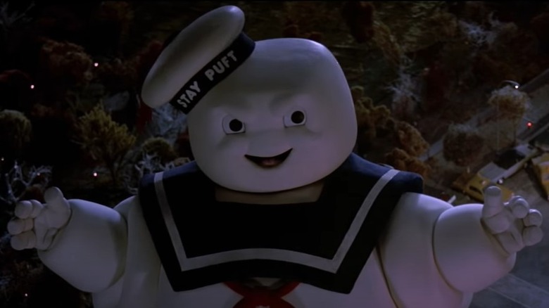 Stay Puft Marshmallow man smiling in Ghostbusters