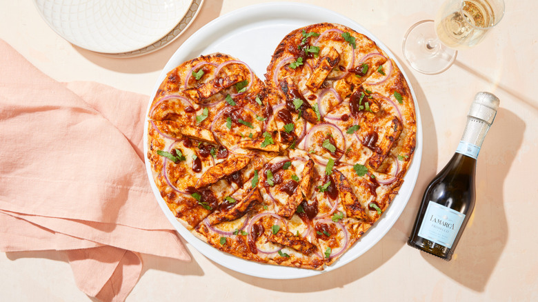 Heart-shaped pizza 