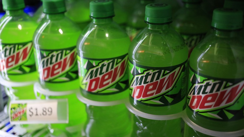 Bottles of Mountain Dew