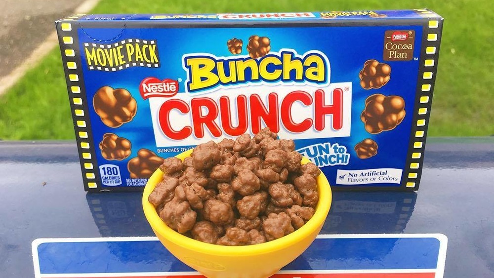 box of Buncha Crunch with pieces in a bowl