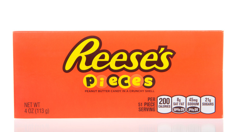 orange box of reeses pieces