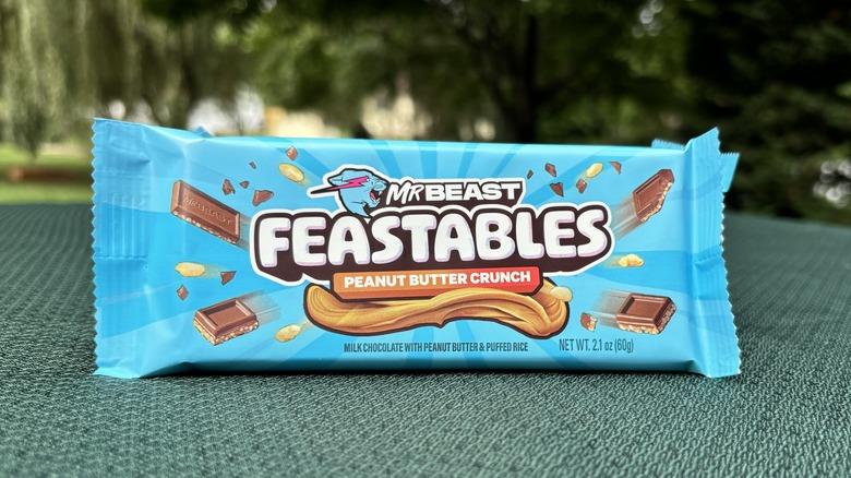 peanut butter crunch Feastables bar