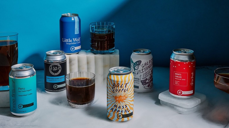 Cans of Snapchill coffee drinks