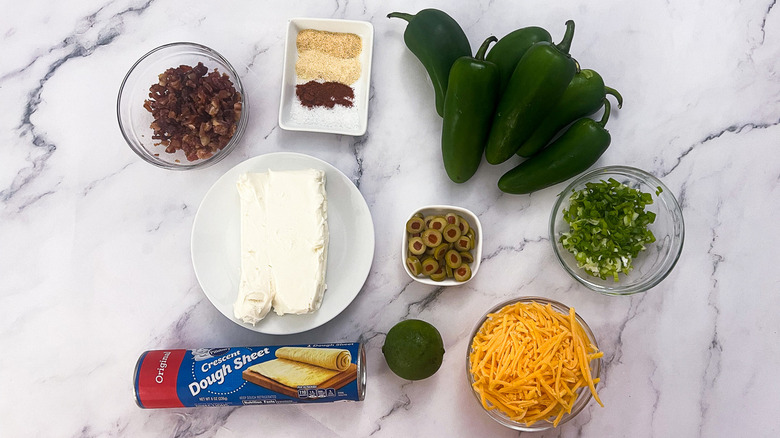 ingredients for jalapeño popper mummies