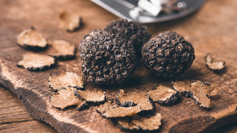 black truffle shaved