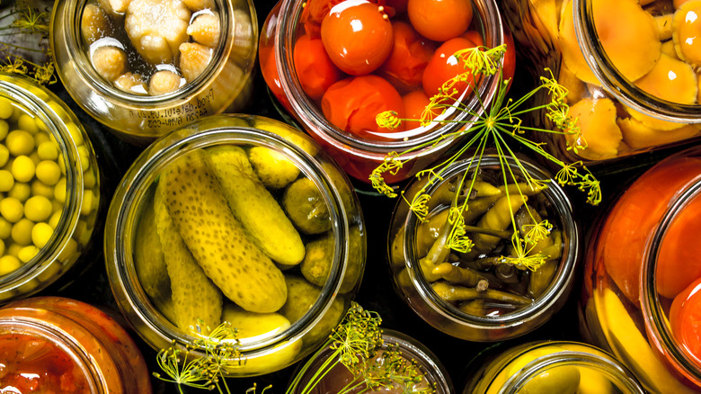 Assortment of pickled vegetables