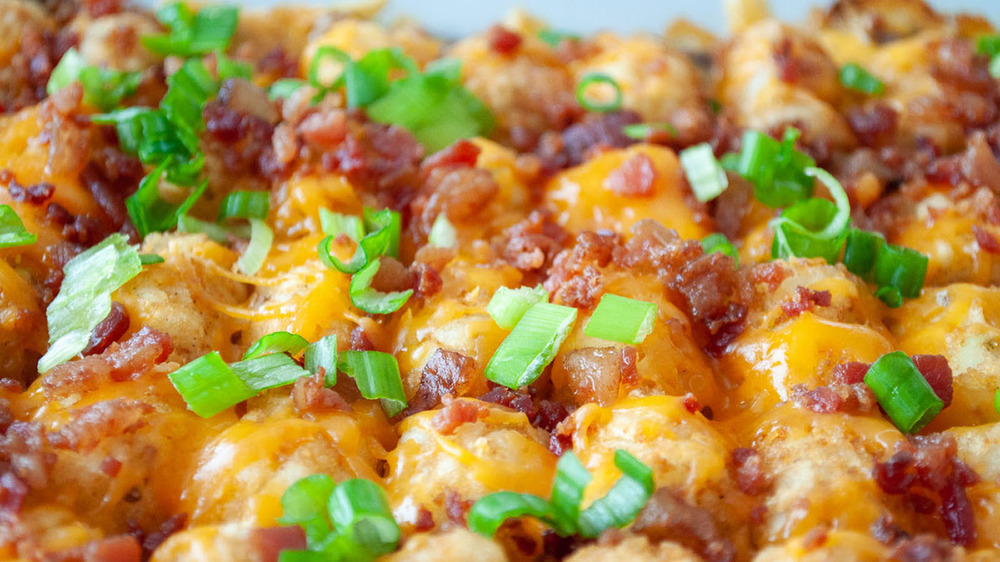 Tater tot casserole for Super Bowl