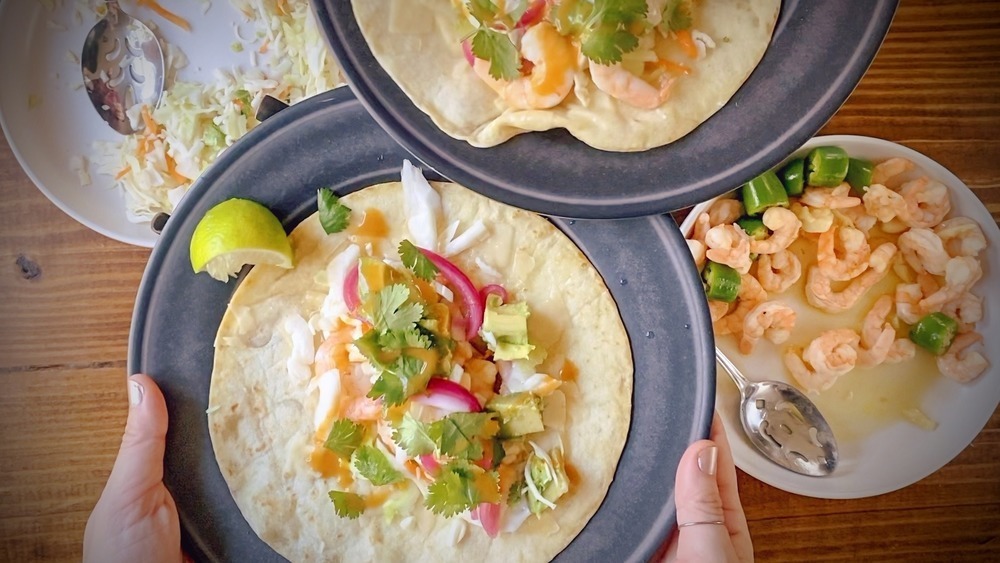 Shrimp tacos for the Super Bowl